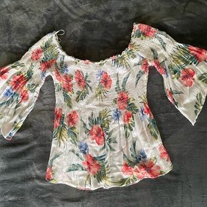 Off the shoulder, loose spring time blouse